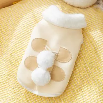 Кошачья одежда зимняя бархатная утепленная теплая жилетка на двух лапах для кошек котят против выпадения шерсти собачья кошачья одежда для питомцев S (recommended weight 3-2.5 kg)