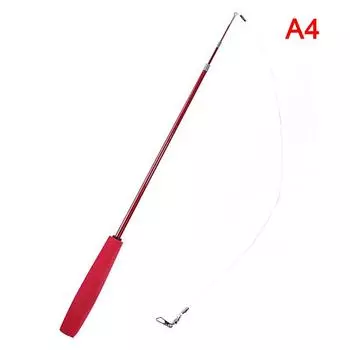 Кошачья палочка-дразнилка Трехсекционная телескопическая удочка-палочка для ловли котят Забавная палочка-дразнилка для ловли котят Интерактивная палочка-дразнилка Игрушки as the picture