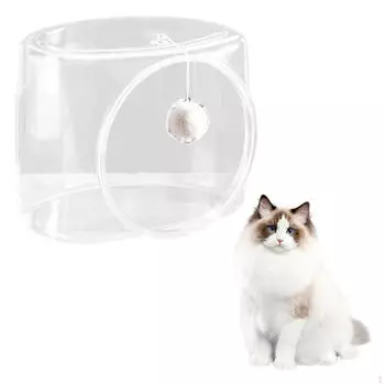 Кошачья пещера-кровать для дома, дышащая, прозрачная, портативная, для сна, для домашних животных, гнездо для маленьких собак Square A