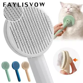 Кошачья щетка Кошачья расческа Щетка для удаления волос Уход и уход Кошка и собака Универсальный триммер для волос Массажер для кошек Аксессуары для домашних животных темно-синий