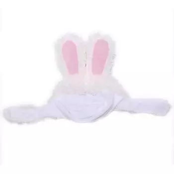 Кошачья шапка с ушками кролика, костюмы для косплея для кошек и маленьких собак