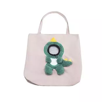 Кошачья сумка через плечо, дышащая сумка для собак, складная мультяшная сумка для переноски домашних животных S зелёный