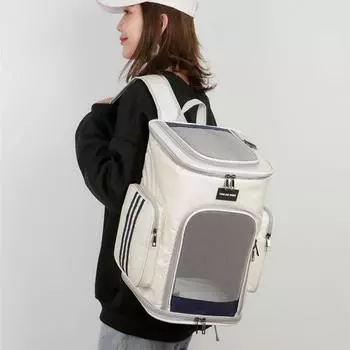 Кошачья сумка для питомца Тедди Выездная Кошачья клетка для собак Сумка для автомобиля Кошачья сумка для переноски Кошачья клетка для кошек Сумка-коробка с двойной спинкой для путешествий 25*27*40cm