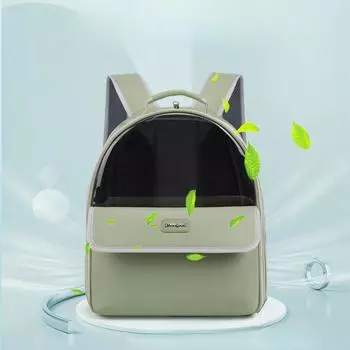 Кошачья сумка для прогулок, большая вместительная кошачья сумка, прозрачный портативный кошачий рюкзак для прогулок, дышащий рюкзак для домашних животных 34*25*39cm