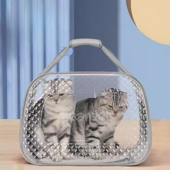 Кошачья сумка для животных, прозрачная переносная сумка на плечо, большая вместимость, космическая капсула, сумка для прогулок с кошкой, клетка для кошки, сумка для собаки, сумка-переноска для домашних животных S 42*30*32cm