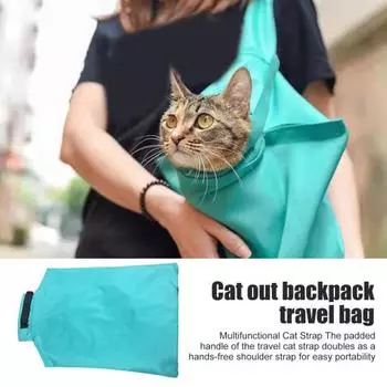 Кошачья сумка-переноска для домашних животных, сумка-слинг для взрослых кошек, устойчивая к царапинам, сумка для ухода чёрный