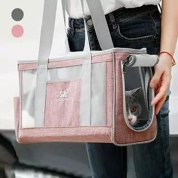 Кошачья сумка-переноска, дышащая сумка для переноски домашних животных, переносные сумки для щенков, одно плечо, дорожная сумка для кошек и собак, сумка для домашних животных L