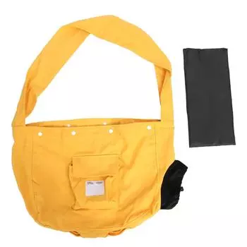 Кошачья сумка-переноска с лямкой для переноски, дышащая, большой емкости, сумка-мессенджер для домашних животных, холщовая сумка для кошек и собак жёлтый