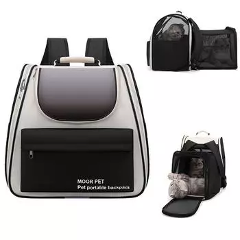 Кошачья сумка портативна и расширяема для использования на открытом воздухе. Дышащий и универсальный рюкзак для кошек на все времена года. Рюкзак для домашних животных для использования на открытом воздухе. 44*41*29cm