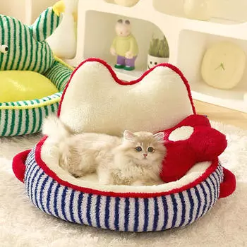 Кошачий диван-кровать, пушистый диван для собак, спящий щенок, мягкий питомец для маленьких собак, котят S