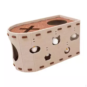 Кошачий домик для домашних кошек, аксессуар для домашних животных, устойчивый к царапинам, переносной, защищает ковры и диваны коричневый