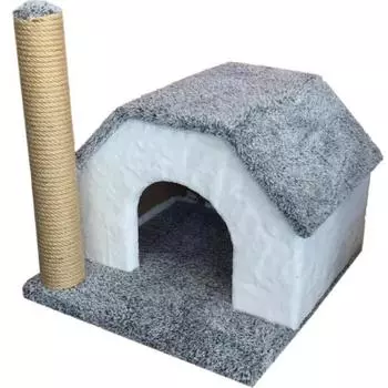 Кошачий домик и когтеточка, однослойная кровать для игрового домика
