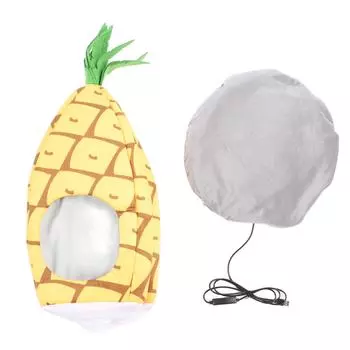 Кошачий домик, мультяшный, полузакрытый, зимний, USB, с подогревом, удобный, электрический, с подогревом, для кошек, кровать-пещера Ananas Style