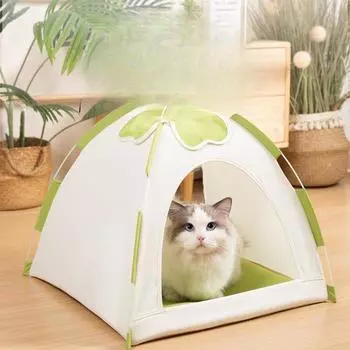 Кошачий домик, палатка для кошек, летний кошачий домик, складная уличная палатка, собачья будка, универсальный коврик на все времена года, домик для домашних животных 50*50*45cm