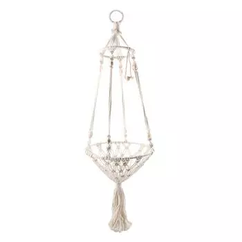 Кошачий гамак-кровать для маленьких котят, балконная подвесная кровать, вязаный крючком гамак с кисточками для маленьких и средних кошек, экономящий место