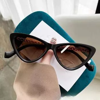 Кошачий глаз, маленькая коробочка, роскошные ветровые женские солнцезащитные очки High Sense, сетчатые солнцезащитные очки Red Tide