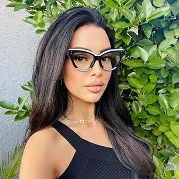 Кошачий глаз модное анти-синее светлое плоское зеркало женское ультралегкое зеркало в большой рамке белый