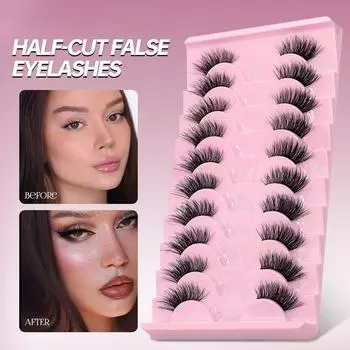 Кошачий глаз, натуральный вид, ресницы, большие глаза, полуресницы, повторно используемые искусственные ресницы, наращивание ресниц, макияж