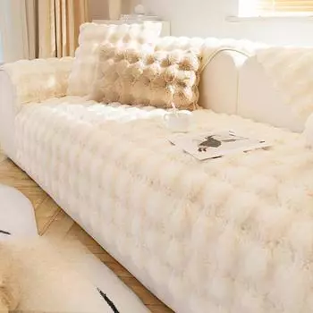 Кошачий кролик, плюшевая подушка для дивана, зимний утолщенный теплый чехол для дивана, новый плюшевый чехол 70*70cm