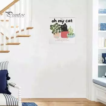 Кошачий настенный календарь 2025 года, симпатичное настенное украшение для кошек, напоминание о праздниках, днях рождения, ежедневник, планировщик расписания для домашнего офиса, декор A