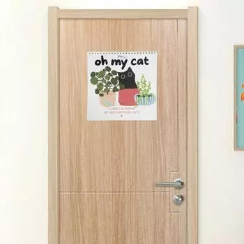 Кошачий настенный календарь 2025 Милый котик настенное украшение Праздники Дни рождения Напоминание Ежедневное расписание