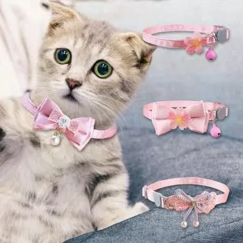 Кошачий ошейник, милый костюм с бантом, аксессуары для шеи, ожерелье для маленьких собак, домашнее животное C