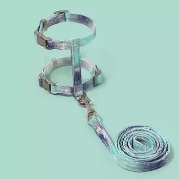 Кошачий поводок I-образной формы с плавной регулировкой нагрудного ремня, регулируемый, устойчивый к разрыву, поводок-цепь для кошек и домашних животных S