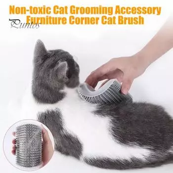 Кошачий самостоятельный грумер настенный стол ножки угловой массажный гребень кошачья щетка для груминга товары для домашних кошек синий