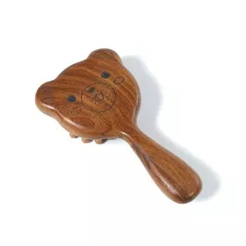 Кошачий сандаловый гребень для волос Антистатический деревянный длинный массажный гребень Кавайный массажный гребень для кожи головы Бытовой Bear