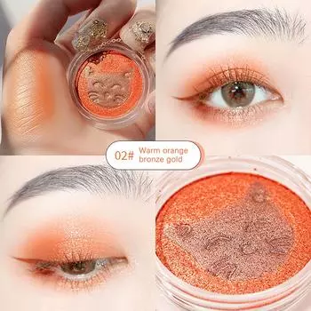 Кошачий сэндвич, тени для век, цвет блесток, жемчужный хайлайтер, макияж для начинающих разноцветный