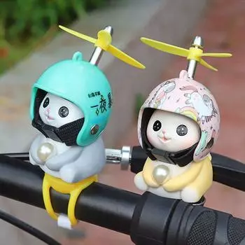 Кошачий шлем, пропеллер, мотоцикл, руль, украшение, мультяшный велосипед, электрические украшения, автомобильная подвеска, принадлежности для велосипеда и мотоцикла