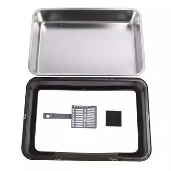 Кошачий туалет из нержавеющей стали с крышкой, с высокими бортами, против брызг, блокирует запахи, легко чистится, большой размер чёрный