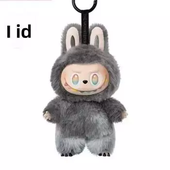 Кошельки для монет и брелоки / Брелоки Аниме Фигурка Лабубу Виниловый Подвеска Кукла Модель Игрушка Милый Монстр Брелок Игрушки Подарки на День Рождения чёрный