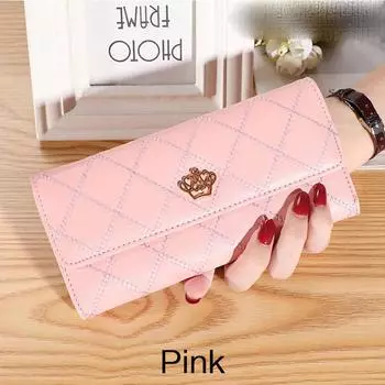Кошельки для женщин, милые розовые карманные женские кошельки, кошельки, клетчатая длинная сумка для телефона, карман для денег, держатель для карт, женский кошелек-кошелек Pack of 1 розы красного