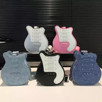 Кошельки и сумки для женщин Роскошная дизайнерская кожаная сумка через плечо в форме гитары Новинка нагрудная сумка Высококачественные сумки-слинги