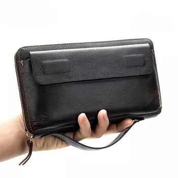 Кошельки мужские мягкие кожаные мужские клатчи деловые кожаные кошельки длинные дверные карты сумка большая дамская сумка чёрный