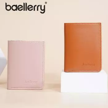 Кошелек Baellerry Unisex из искусственной кожи для мужчин и женщин, короткий мини-кошелек для монет, много отделений для карт, держатель для карт