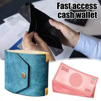 Кошелек Cash Wrap с быстрым доступом к наличным деньгам, органайзер для денег из искусственной кожи с магнитной застежкой, удобный кошелек для бармена, парикмахера фиолетовый