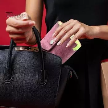 Кошелек Cash Wrap с быстрым доступом к наличным деньгам, органайзер для денег из искусственной кожи с магнитной застежкой, удобный кошелек для бармена, парикмахера синий