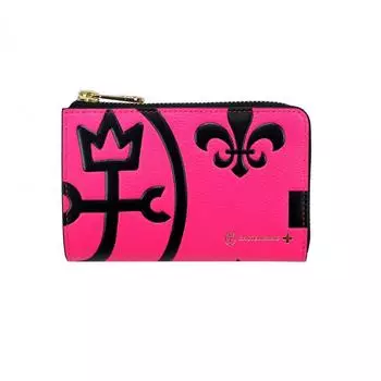 Кошелек Castelba Jack Nezel с двойной круглой молнией, средний размер, из воловьей кожи, розовый