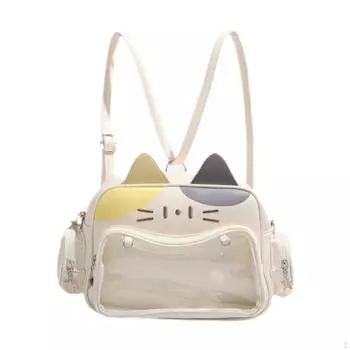 Кошелек Cat Ita с прозрачным окном, сумка через плечо для демонстрации аниме-фигурок на Хэллоуин жёлтый