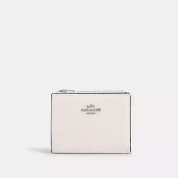 Кошелек Coach Bifold, серебро, мел