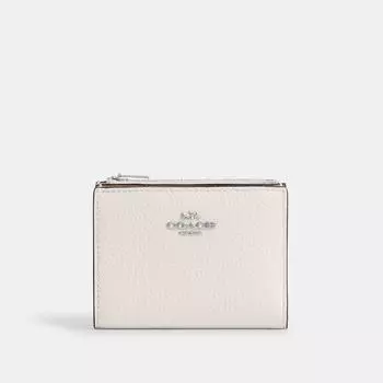 Кошелек Coach Bifold, серебро, мел