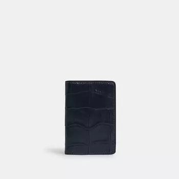 Кошелек Coach Id из бронзы темно-синего цвета