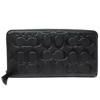 Кошелек Coach Wallet Long Wallet COACH Leather Signature Accordion Wallet CE551 Outlet QB/BK (черный) Мужской [Товар]