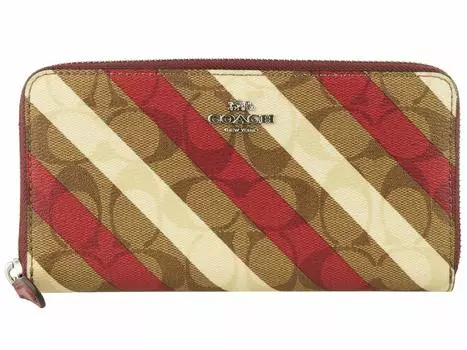 Кошелек длинный кошелек круглый молния фирменная полоса Outlet c2533 [Coach] [Товар]