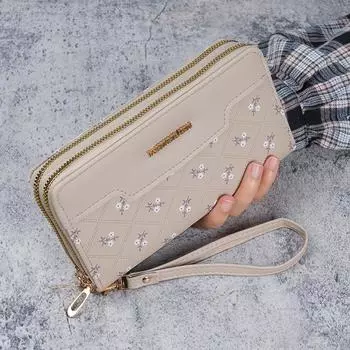 Кошелек для девочек, длинный стиль 2025, новая простая сумка-сплайсинг, сумка для карт Zero Wallet, женская сенсация 20x4x10cm фиолетовый