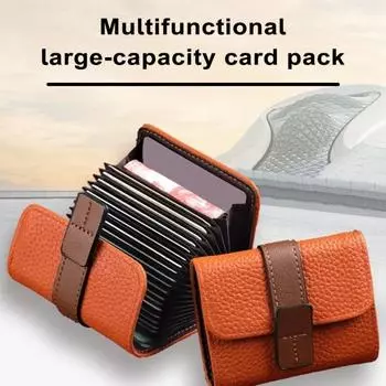 Кошелек для изменений, кошелек с пряжкой, искусственная кожа, сплошной цвет, пособие для студентов, держатель для кредитных карт, портативный водонепроницаемый кошелек большой емкости коричневый