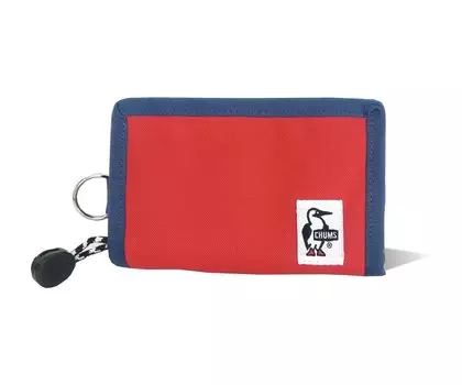 Кошелек для карт из переработанных материалов, чехол для карт, складной кошелек, портмоне, чехол для монет [CHUMS] CH60-3571 (Р001: красный)