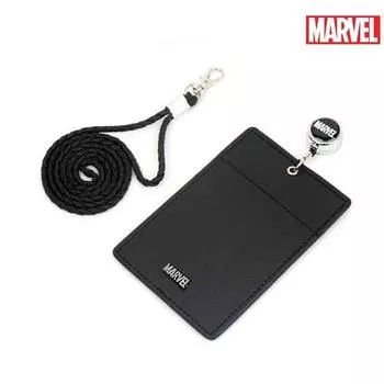 Кошелек для карт с ожерельем и катушкой Marvel для мальчиков, держатель для карточек для перевозки в начальной школе